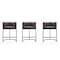 Manhattan Comfort Cosmopolitan Counter Stool in Pebble and Black, PK3 3-CS008-PE - alternate 1